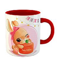 Чашка С Днём Рождения заяц