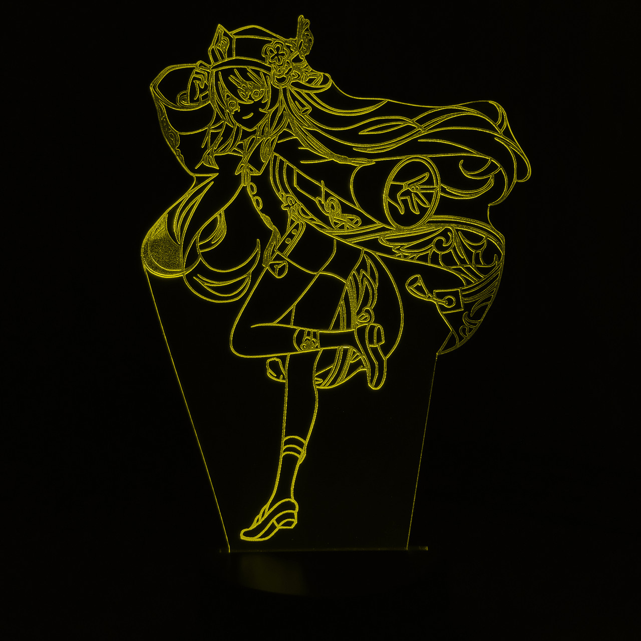 Акриловий світильник-нічник Ху Тао (Hu Tao) жовтий tty-n000581