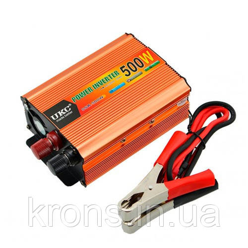 Перетворювач напруги DC/AC авто інвертор 500Вт 12-220В SSK-500W
