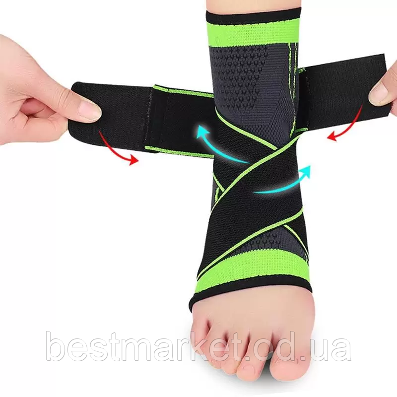 Еластичний бинт на Стопу Pressurized Support Ankle HSM-50224 Бандаж для ...