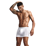 Чоловічі труси-боксери push up пушап для збільшення сідниць білі, фото 4