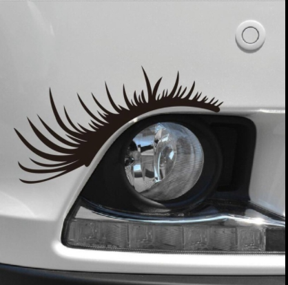 Наклейка на фари автомобіля Вії чорні, фото 1
