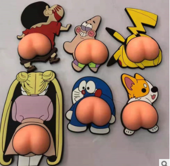 Наклейка 3D з приколом силіконова попа 1 шт., фото 1