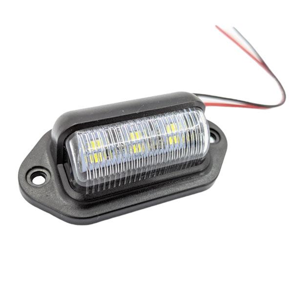 Ліхтар LED освітлення номерного знака 12V 6 діодів 66х33х21 мм