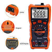 Мультиметр автомат Richmeters RM113D, True RMS, NCV, 6000 отсчетов, термопара, фонарик, магниты