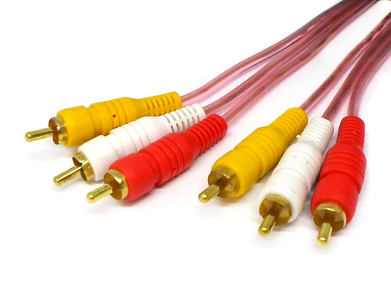 Кабель Тюльпан 3RCA-3RCA червоний провід TLP-009 300шт 7840