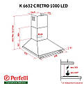 Витяжка купольна Perfelli K 6632 C IV RETRO 1000 LED, фото 8