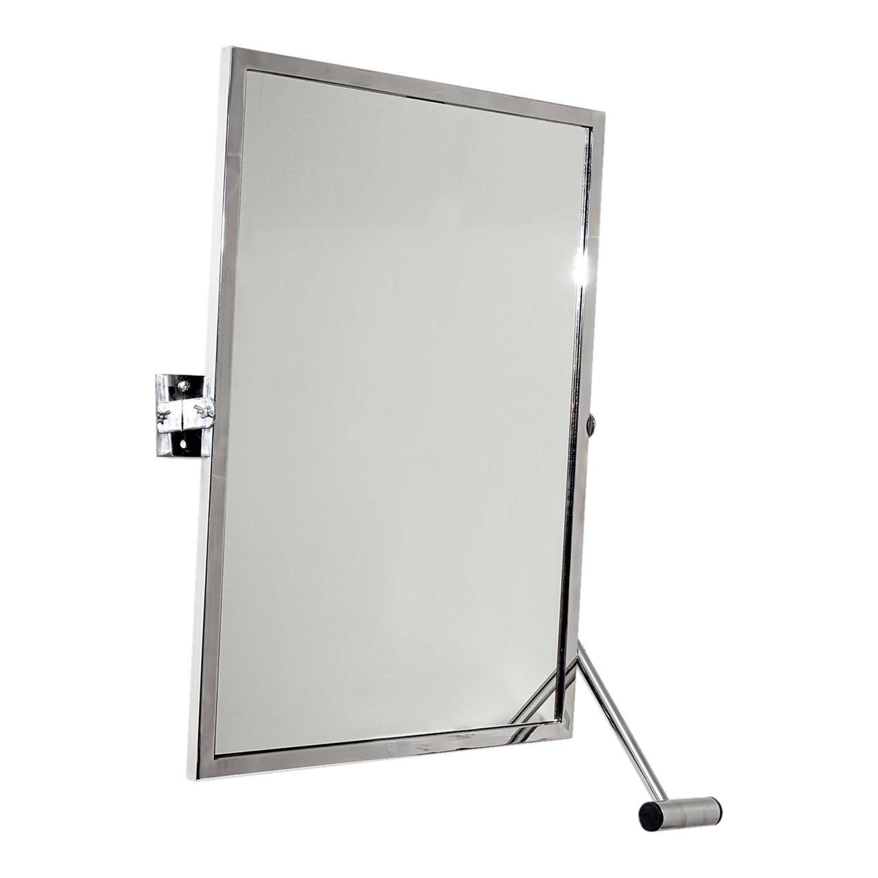 Дзеркало настінне поворотне, 500*700 мм, ручка ∅32 мм, нержавіюча сталь.