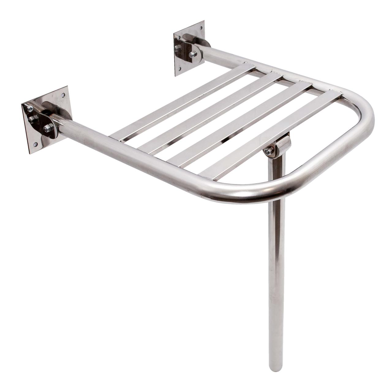 Сидіння для душу відкидне настінне, для інвалідів ⁇ 32 мм, неіржавка сталь.