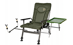 Крісло коропове з підставкою для вудки і бічним столиком M-Elektrostatyk F5R ST/P NN