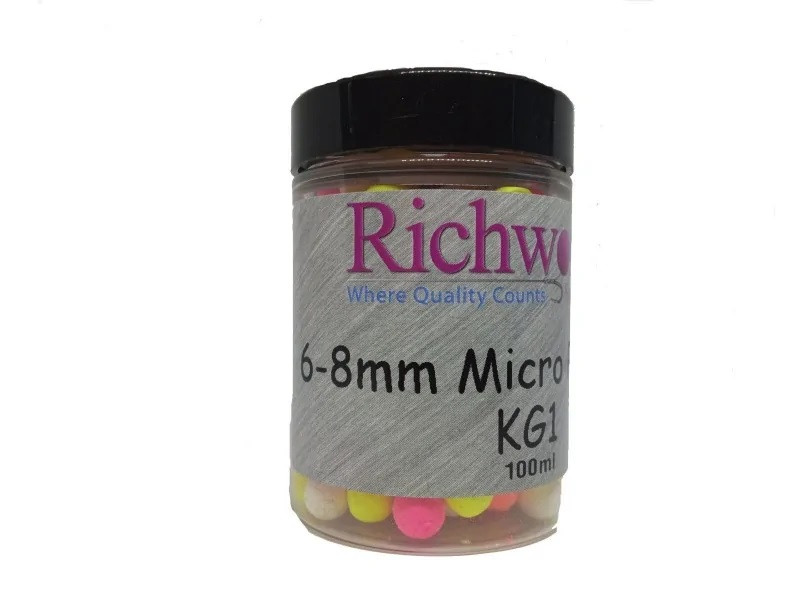 Бойли плаваючі Richworth Micro Pop-Ups KG1 6-8мм, 100мл