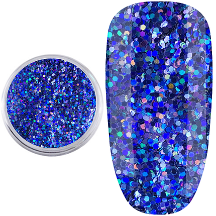 Слюда для декору M-01, синя голограма, фото 1