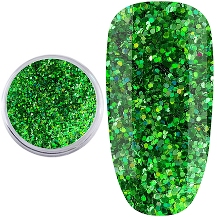 Слюда для декору M-03, зелена голограма, фото 1