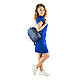 Жіночий шкіряний рюкзак 02 Синій, фото 2