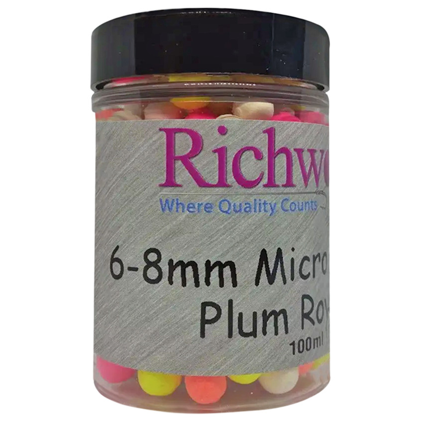 Бойли плаваючі Richworth Micro Pop-Ups Plum Royale 6-8мм, 100мл