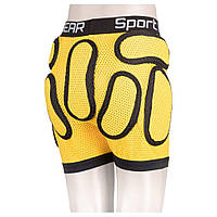 Защитные детские шорты Sport Gear Recruit yellow, для катания на роликах 2ХS