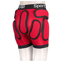 Захисні дитячі шорти для роликів Sport Gear Recruit red