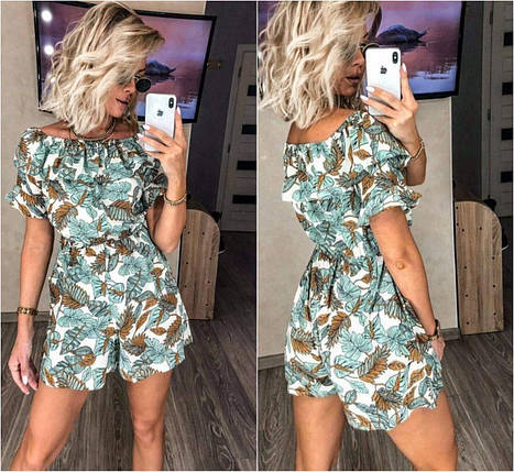 Модний жіночий комбінезон з Кишеньками Тканина "Креп-Шифон" 48, 50 розмір 48, фото 1