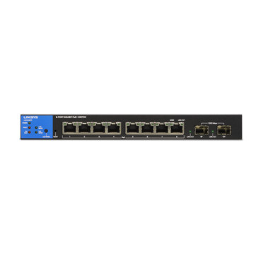 Комутатор Linksys LGS310MPC, 8x1GE PoE+ (110W), 2xSFP, Managed (LGS310MPC-EU)