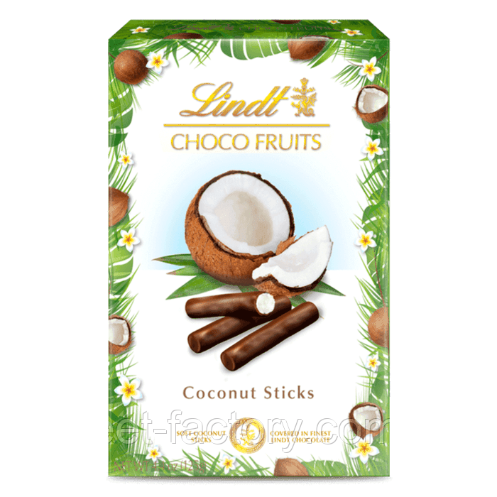 Цукерки Lindt Choco Fruit Coconut Sticks 125g