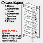 Стелаж металевий 1800х900х600 мм, 100 кг на полицю, 4 полки, посилений стелаж, фото 6