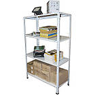 Металевий стелаж 1800х600х600 мм, 100 кг на полицю, 4 полки, стелаж для зберігання універсальний, фото 3