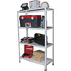 Складський стелаж 1800х1200х400 мм, 4 полки, 100 кг на полицю, стелаж металевий поличковий, фото 3