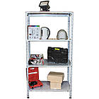 Металевий стелаж з полицями 1800х900х600 мм(4 полички), 100 кг на полицю, фото 4