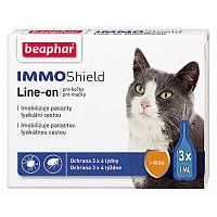 Beaphar IMMO Shield Капли от блох и клещей для кошек - 1 пип.