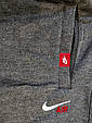 Чоловічі спортивні штани 54 розмір темно-сірий трикотажні з манжетами, фото 3