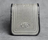 Жіноча шкіряна сумка ручної роботи (метод гарячого тиснення), сіра шкіряна сумка, фото 4