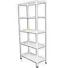 Стелаж з полками 2000х900х600 (5полок), 100 кг на полицю, посилений стелаж на болтових з'єднаннях, фото 2