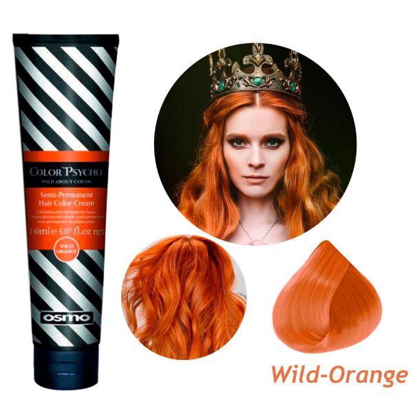 Прямий пігмент для яскравого фарбування волосся Osmo Color Psycho 150 мл Wild Orange, оранжевий дикий