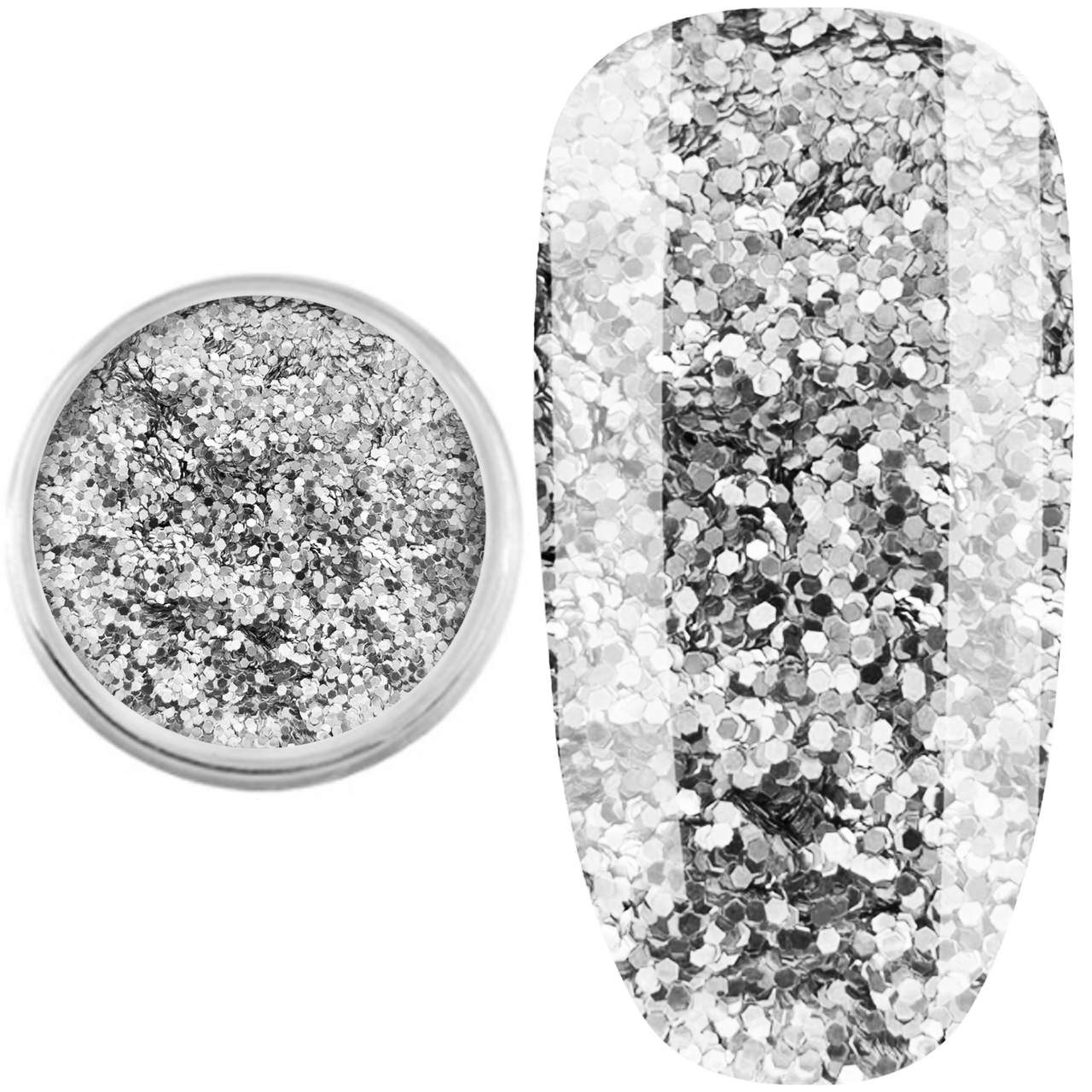 Слюда для декору M-09, срібляста