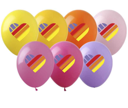 Набір кульок повітр. латексних 12"/30см "LIKEE-3" 4 кольори 10шт №828046/Pelican/(5), фото 1