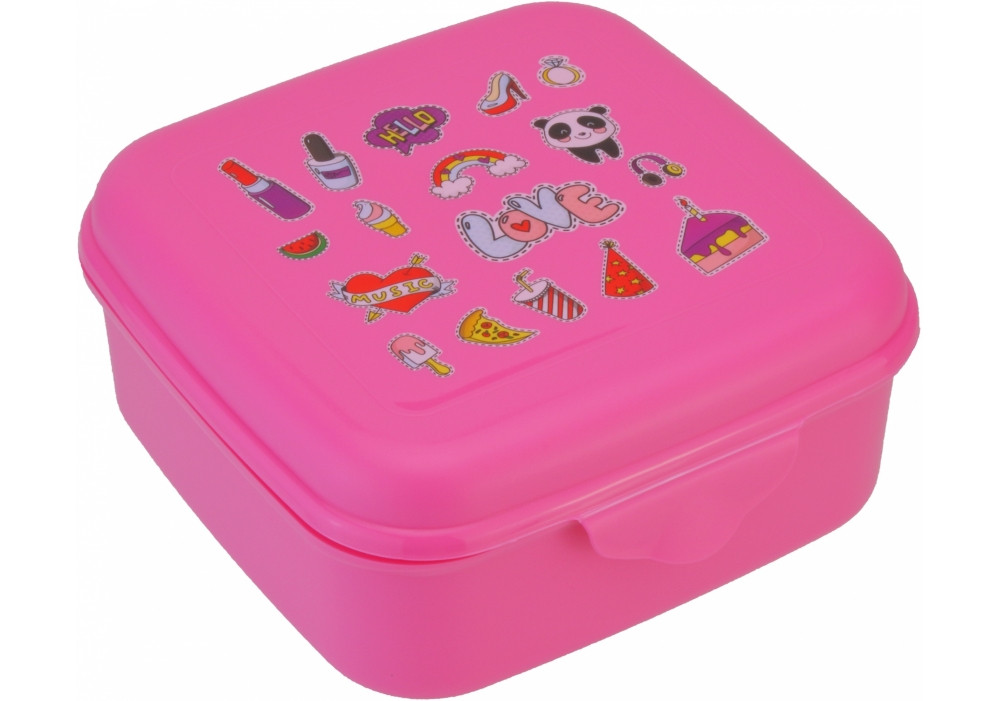 Ланч бокс пласт. "Economix" 850мл Love, рожевий №E98396(15), фото 1