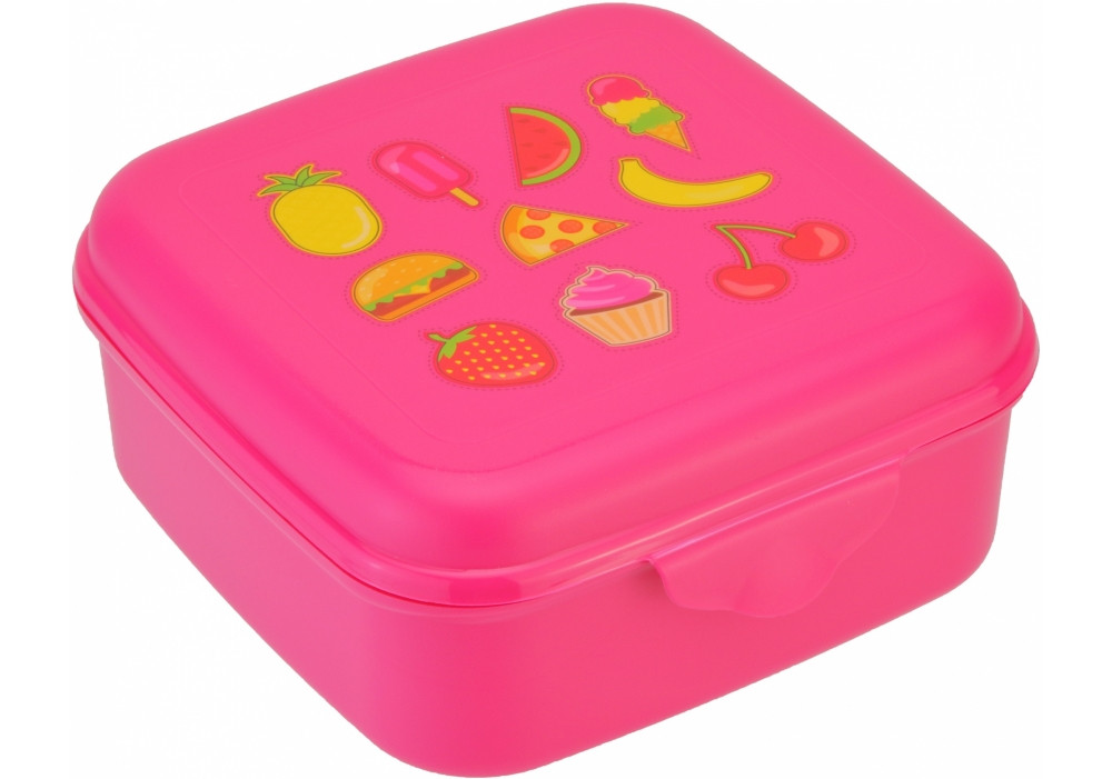Ланч бокс пласт. "Economix" 850мл Food, малиновий №E98397(15), фото 1