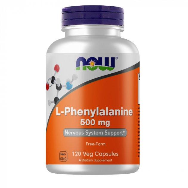 Амінокислота - NOW L-Phenylalanine 500 mg / 120 капсул