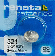 Батарейка Renata 321 (SR616SW) silver oxide 1,55V