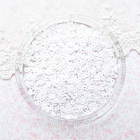 Паєтки Індія 4 мм Білі 5 г