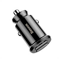 Автомобильное зарядное устройство Baseus Grain Car Charger 2.4A Black адаптер для телефона в машину