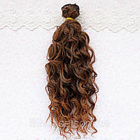 Волосся для Ляльок Мокрі Кучері Тресс Омбре ШАНГРІЛА 25 см