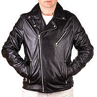 Мужская кожаная куртка косуха David Moore Ryson черный