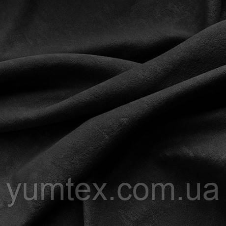 Ткань для штор чин-чила софт (велюровая), черный - фото 1 - id-p220459228