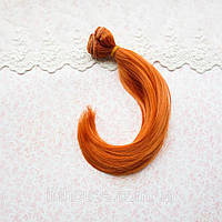 Волосся для ляльок легка хвиля 20 см рудий