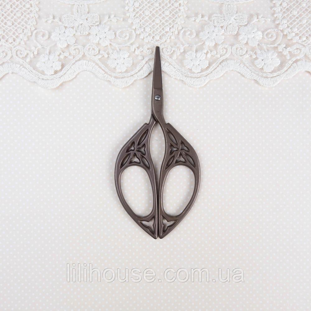 Ножиці для рукоділля та вишивки Бочонок 10.5 см Бронза, фото 1