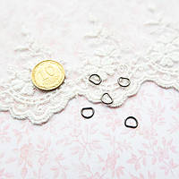 Півкільце міні 6*5 мм Антрацит 5 шт