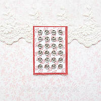 Мікро кнопки 6 мм для лялькового одягу Срібло 4 шт