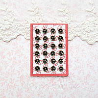 Мікро кнопки 6 мм для лялькового одягу Бронза 4 шт