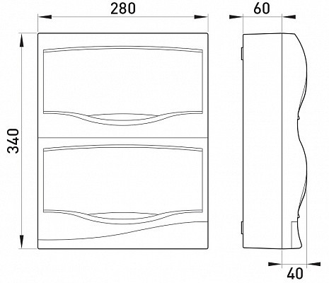 Якісні пластикові корпусу enext Пластиковий 24 модулів корпус, навісний